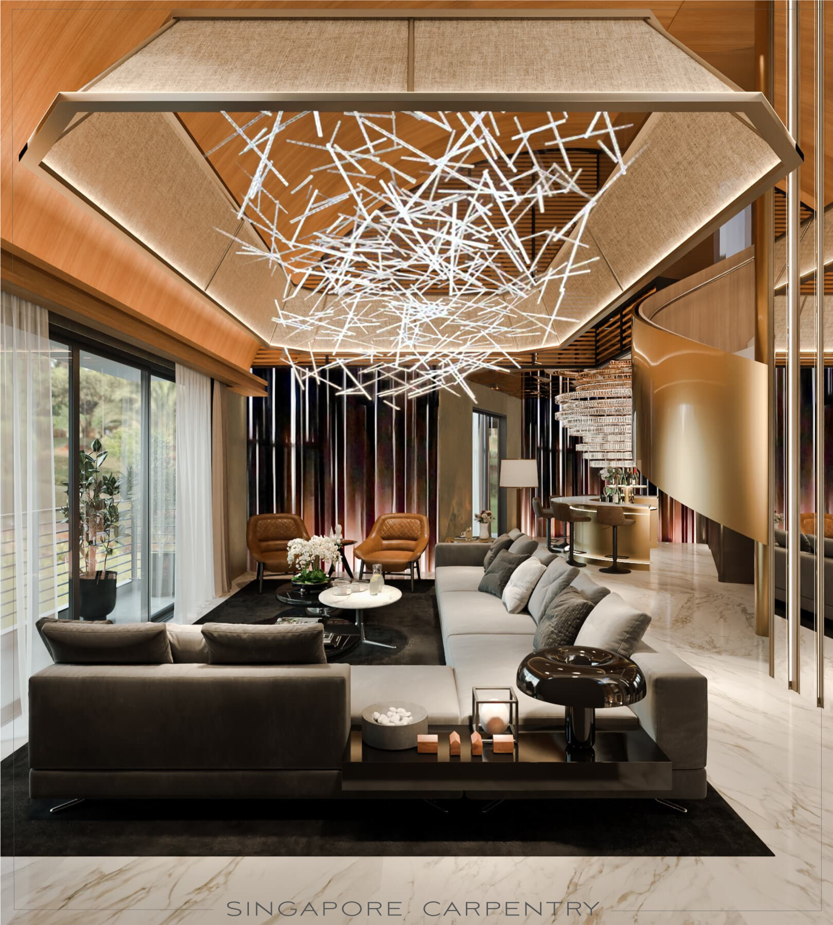 Bespoke interior by Singapore Carpentry, Nassim Road residence